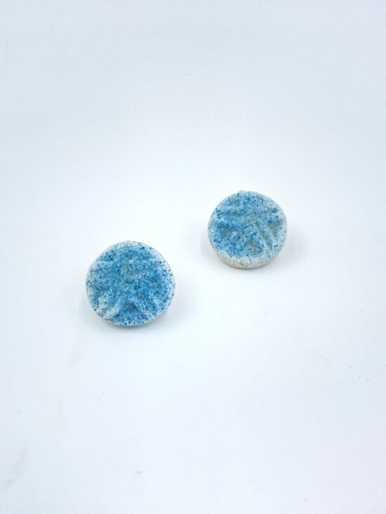 Ceramic Earrings white sky blue