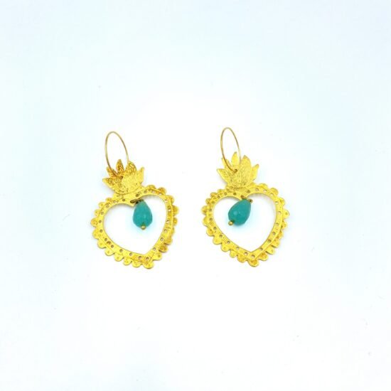 Blooming Heart gold plated Earrings