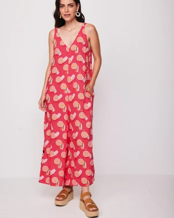Fuchsia sun bed print Jumpsuit