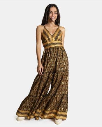 Black and Gold Long Jumpsuit