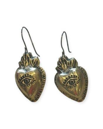 Engraved Heart Earrings