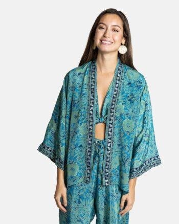 Blue short Kimono