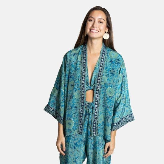 Blue short Kimono