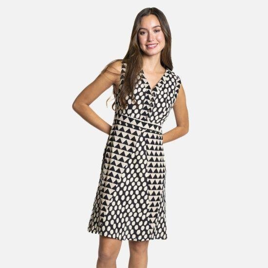 Short Dress polka dots and triangle prints