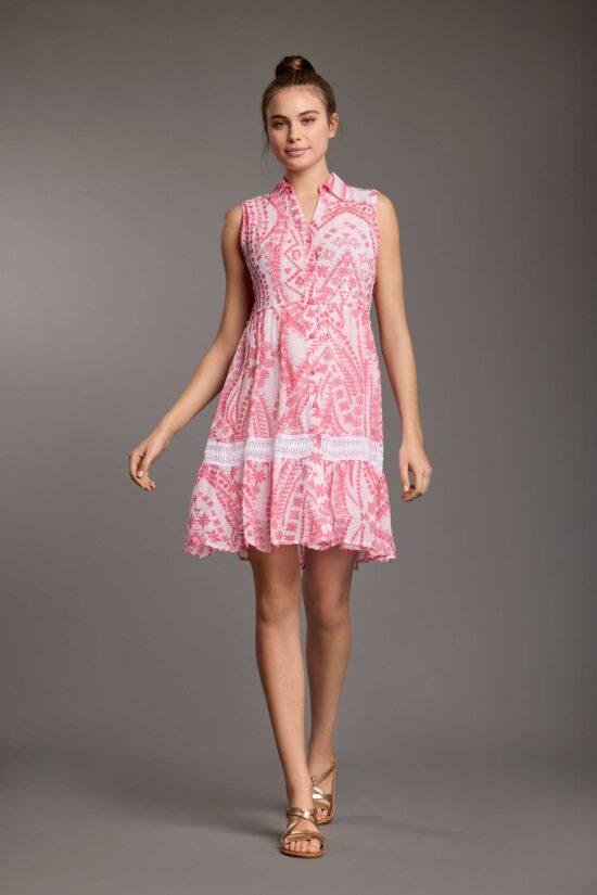 Elsa Sleeveless Shirt Dress