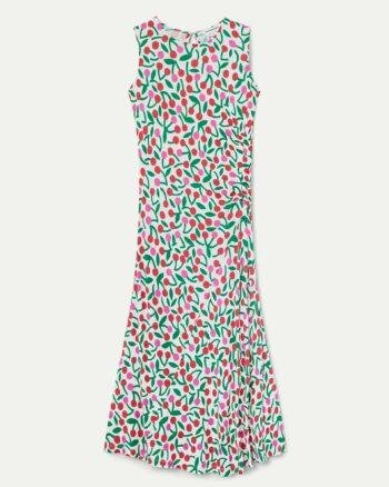Compania Fantastica Long Dress – Burgundy Print