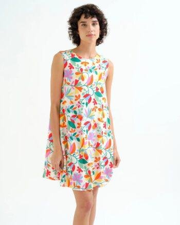 Compania Fantastica Short Dress – Lotus Print