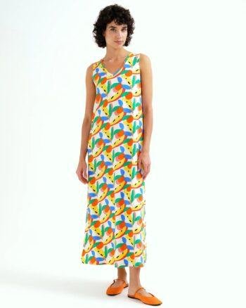 Compania Fantastica Long Dress – Tutti Frutti Print