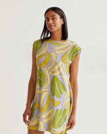 Compania Fantastica Short Dress – Guinea Fowl Print