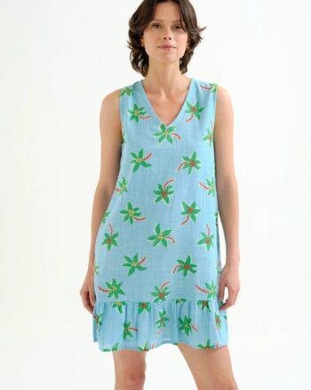 Compania Fantastica Short Dress – Coconut Print