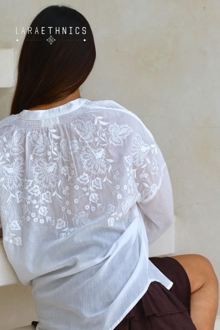 Lara Ethnics Blouse Cheyenne Ivory 2 Lara Ethnics Blouse Cheyenne – Ivory