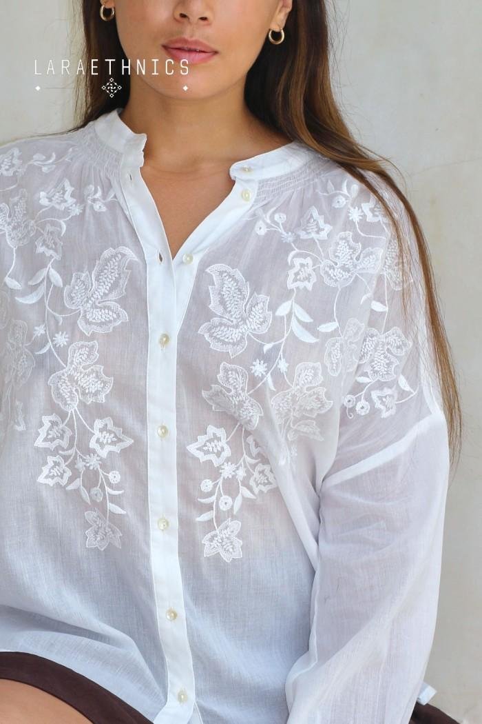Lara Ethnics Blouse Cheyenne Ivory 3 Lara Ethnics Blouse Cheyenne – Ivory