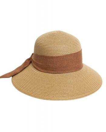 Classic Beige Straw Hat with Ribbon