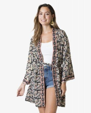 Tropical Floral Long Kimono