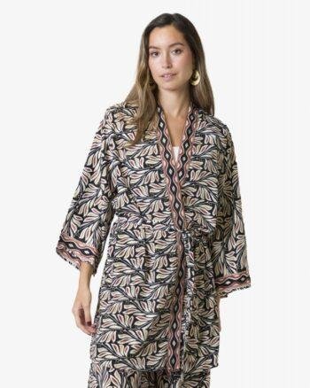 Tropical Floral Long Kimono