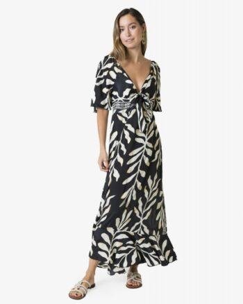 Tropical Print Maxi Dress