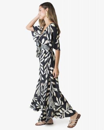 Tropical Print Maxi Dress