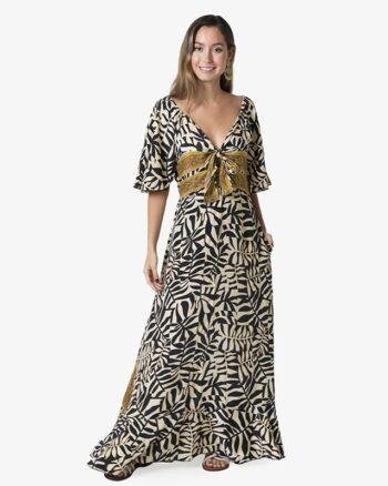 Block Print Maxi Dress