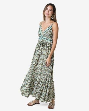 Boho Print Flowing Maxi Dress