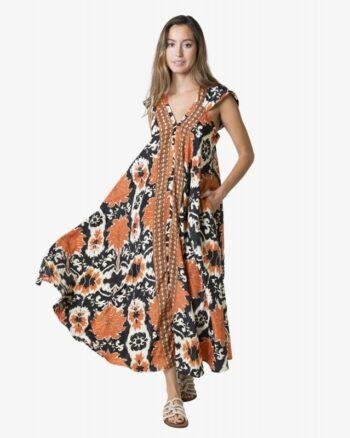 Floral Print Long Dress