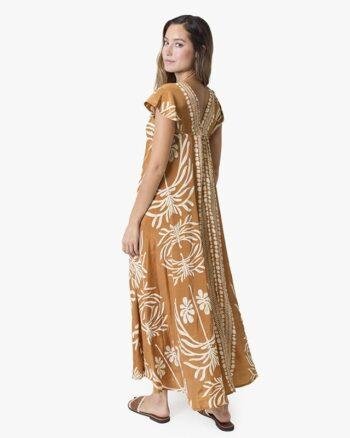 Boho Block Print Long Dress
