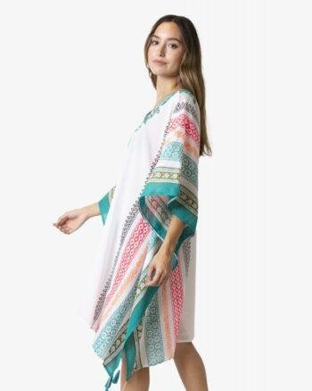 Geometric Block Print Poncho