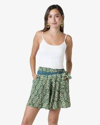 Green Polysilk Shorts