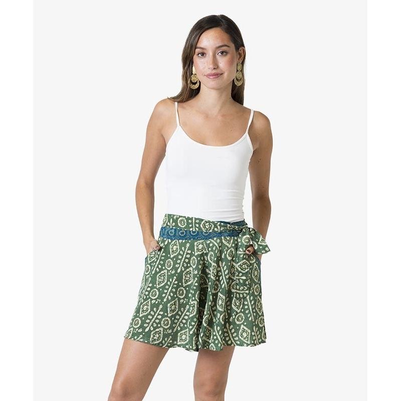 Green Polysilk Shorts 1 Green Polysilk Shorts
