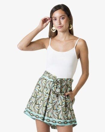 Wide-Leg Polysilk Shorts