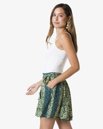 Green Polysilk Shorts