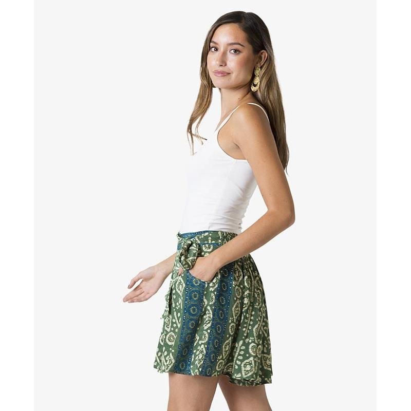 Green Polysilk Shorts 2 Green Polysilk Shorts - Image 2