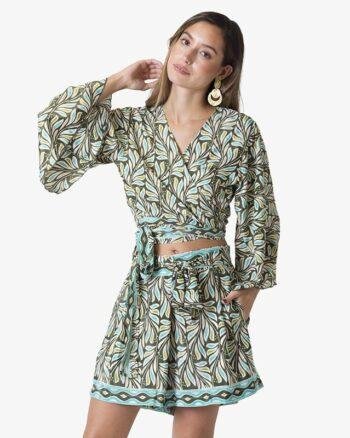 Wide-Leg Polysilk Shorts