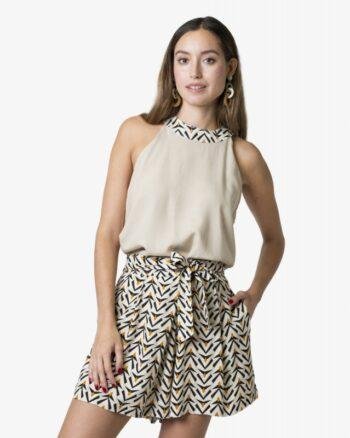V-Print Flowy Shorts