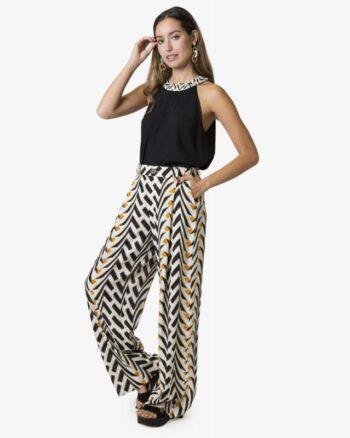 Geometric Print Trousers