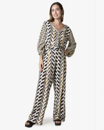 Geometric Print Trousers