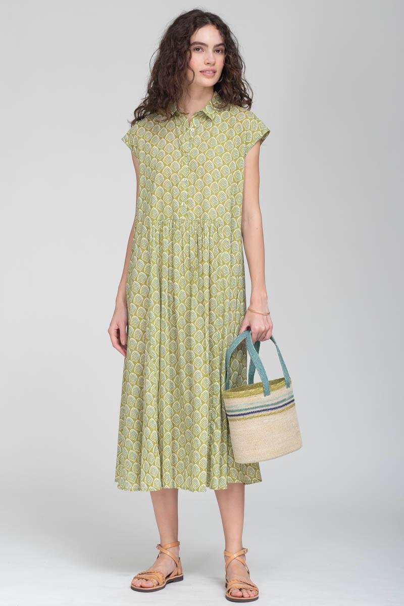 Colores Diane Dress – Leaves Woobdine 1 Colores Diane Dress – Leaves Woobdine