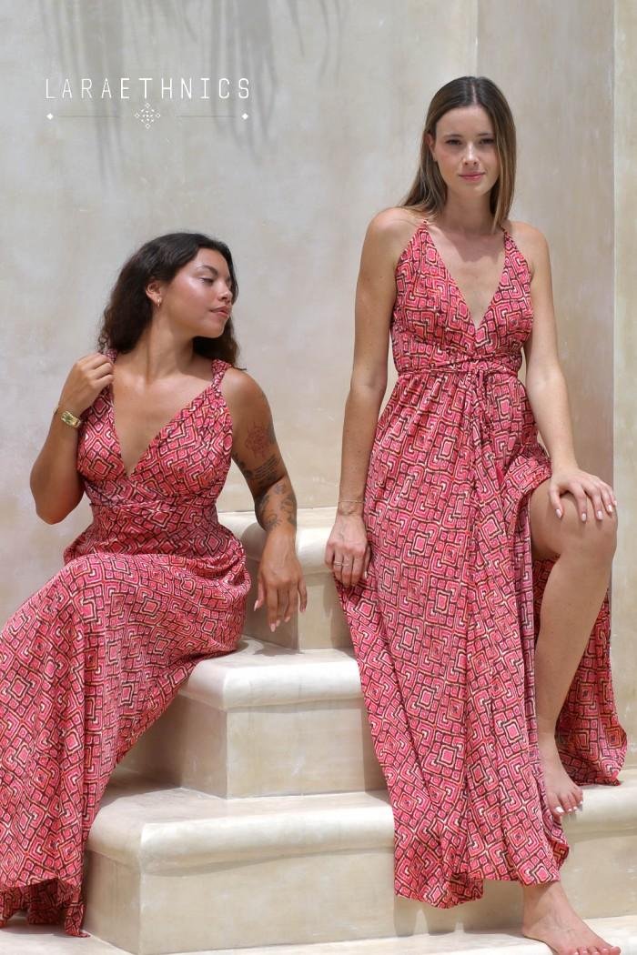 Lara Ethnics Long Dress Juliette Mexico Pink 1 Lara Ethnics Long Dress Juliette Mexico Pink