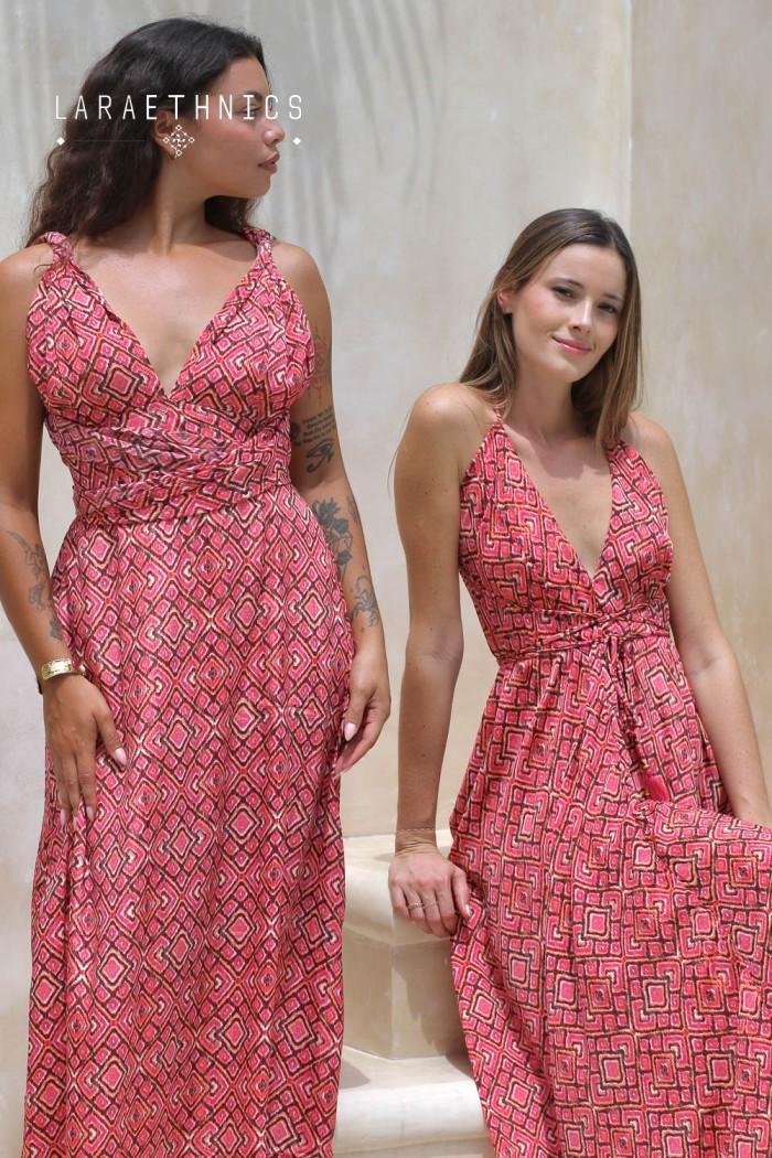 Lara Ethnics Long Dress Juliette Mexico Pink 4 Lara Ethnics Long Dress Juliette Mexico Pink - Image 4